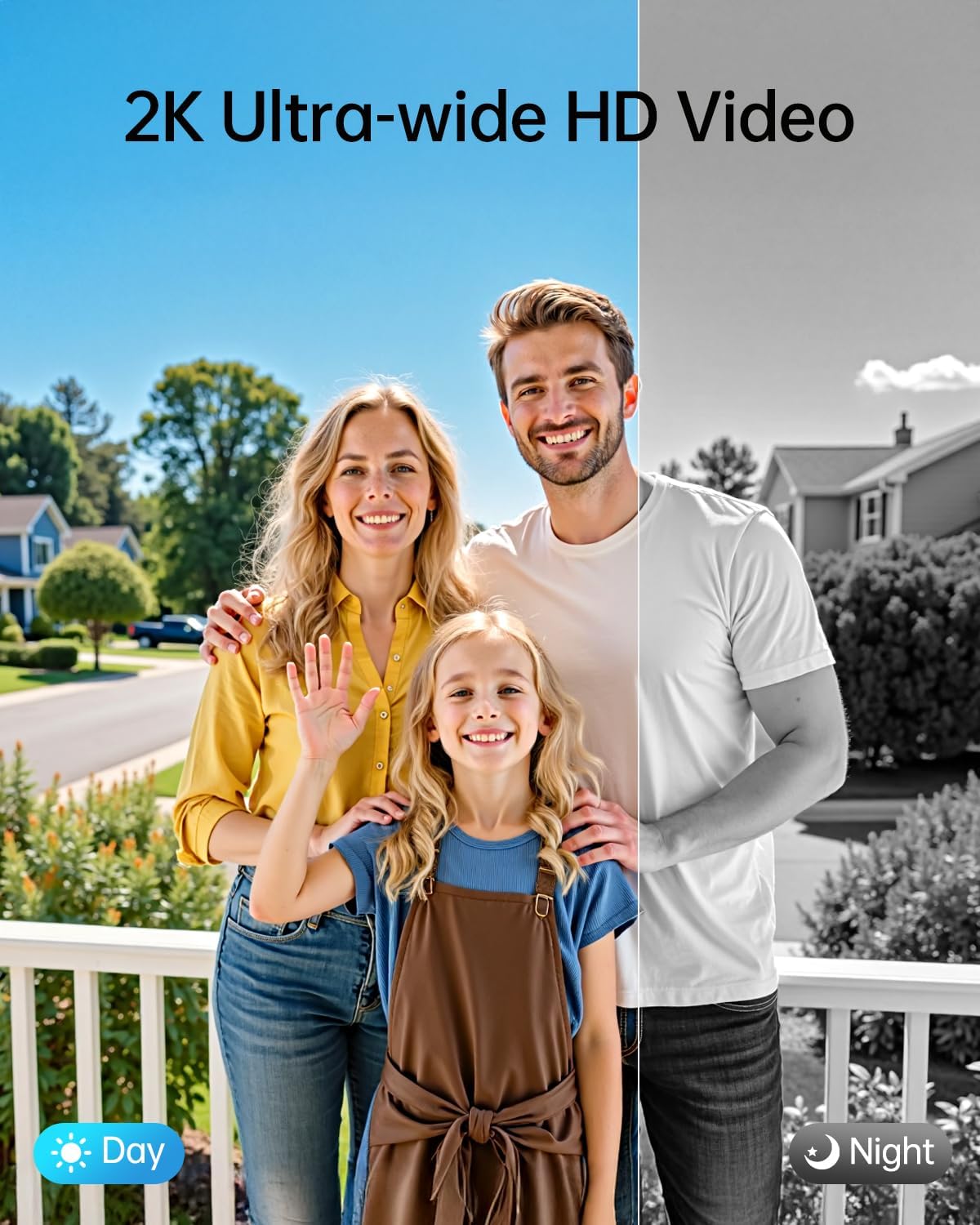 Smart Front Door Lock Sets: 2K HD Camera Lock with Doorbell Kits, Hornbill Fingerprint Keyless Entry Door Lock with Handles, WiFi Deadbolt(only 2.4G) for Remote Control, Free APP/Alexa/PIR, Black - Image 5