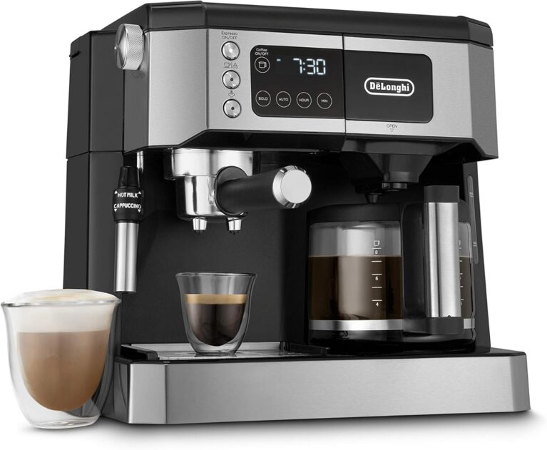 De'Longhi All-in-One Espresso & Coffee Maker, 10-Cup Pot, Milk Frother