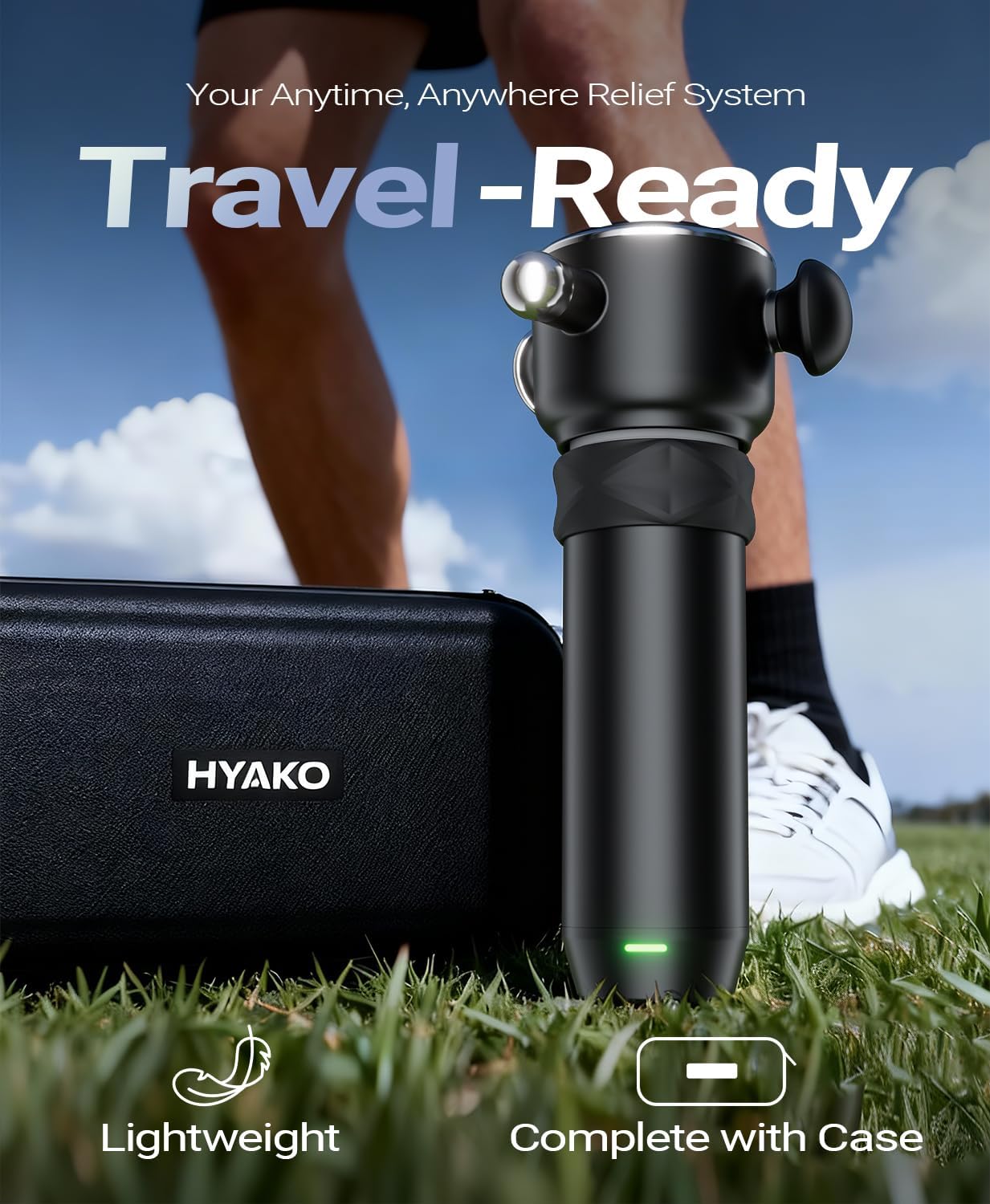 HYAKO R1 Deep Tissue Vibrating Muscle Massager - Therapy Back Massager for All Body Relief - Muscle Pain Relief and Fascial Binding - Trigger Point Therapy Massage Gun - Gifts for him - Image 9