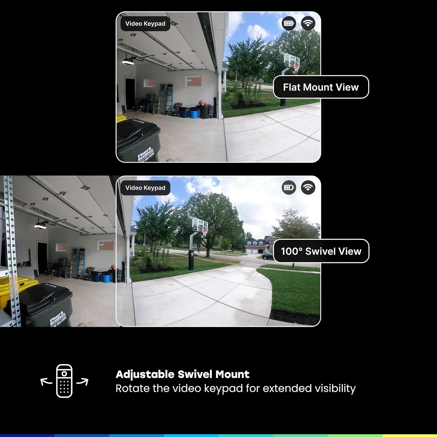 myQ Smart Access Starter Kit: Secure View™ 3-in-1 Smart Lock + Garage Door Video Keypad + Adapter Kit + myQ Chime, Custom PIN Codes, Keyless Entry, 2K HDR Doorbell Camera, App Control & Two-Way Audio - Image 11