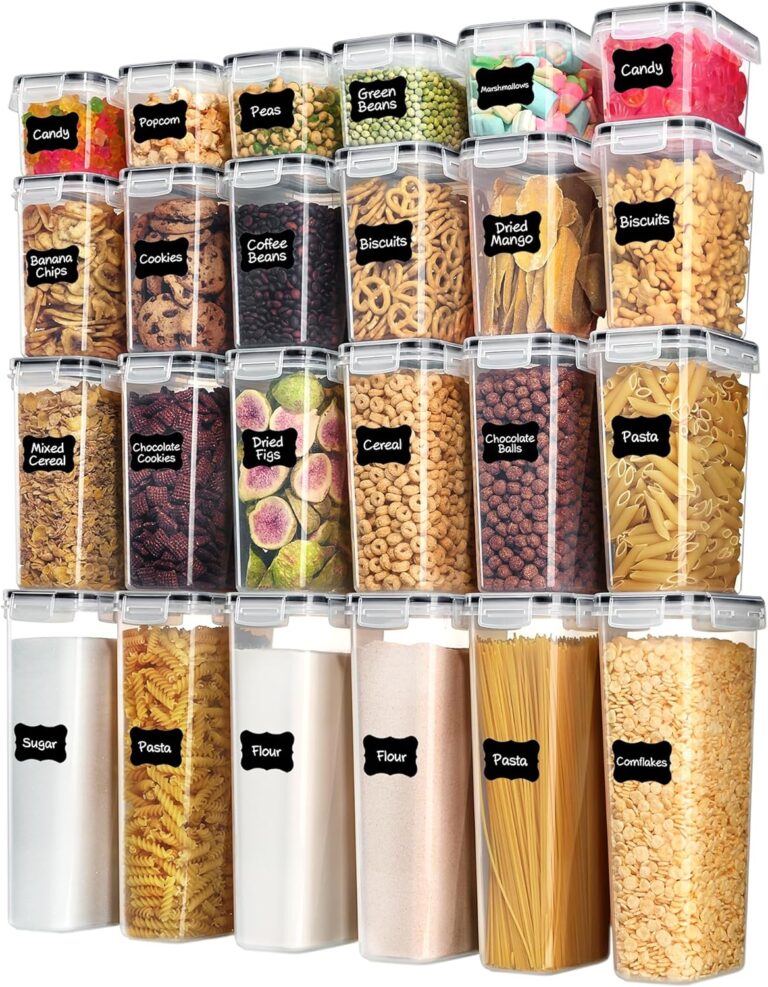 Vtopmart Airtight Food Storage Containers with Lids, 24 pcs, Black