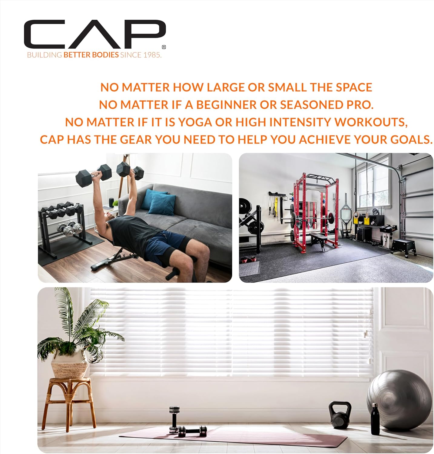 CAP Barbell Folding Exercise Mat – Durable, Anti-Tear, Thick Padding for Fitness, Aerobics, Gymnastics & Home Workouts. 72"L x 24"W x 2"Thick. BLACK - Image 7