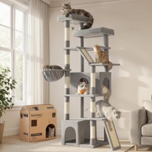 Feandrea 72.6-Inch Tall Cat Tree To...