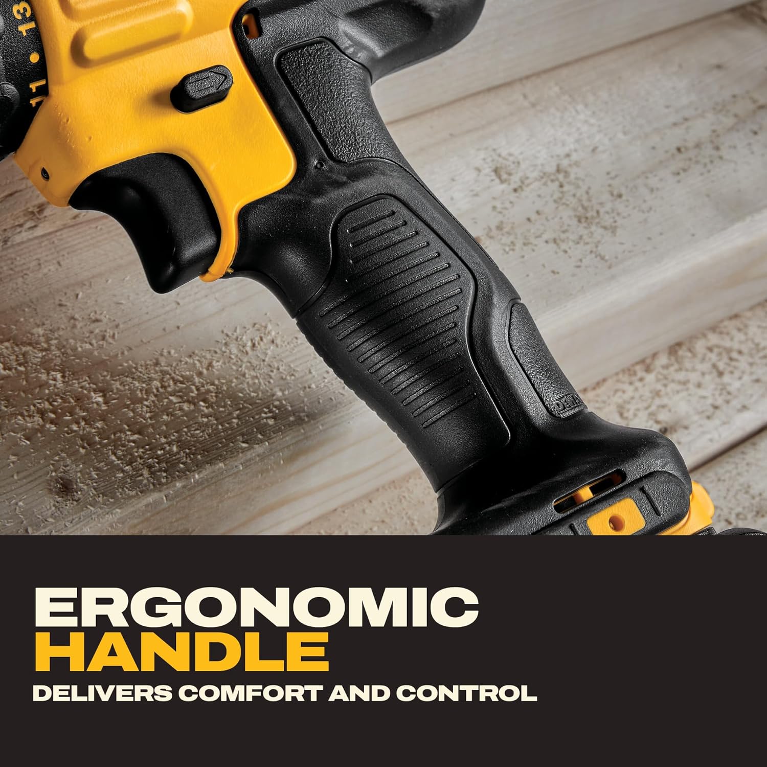 DEWALT 20V Max Cordless Drill Driver Set, 2 Speed, High Performance Motor, Includes 2 XR 1.3Ah Li-Ion Batteries, Charger and Contractor Bag (DCD771C2) - Image 6