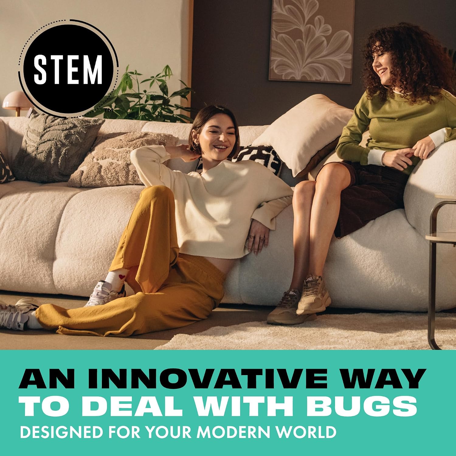 STEM Flying Insect Trap - Indoor Fruit Fly & Gnat Catcher for Home, Kitchen & Any Room, Attracts & Traps Bugs, Soft Blue UV Light - Includes 2 Plug-In Devices & 4 Cartridges - Image 9