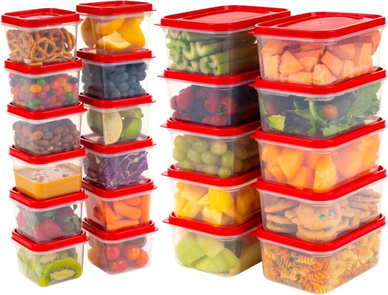 IRIS USA 44 PC Food Containers with Lids, Microwave/Dishwasher Safe