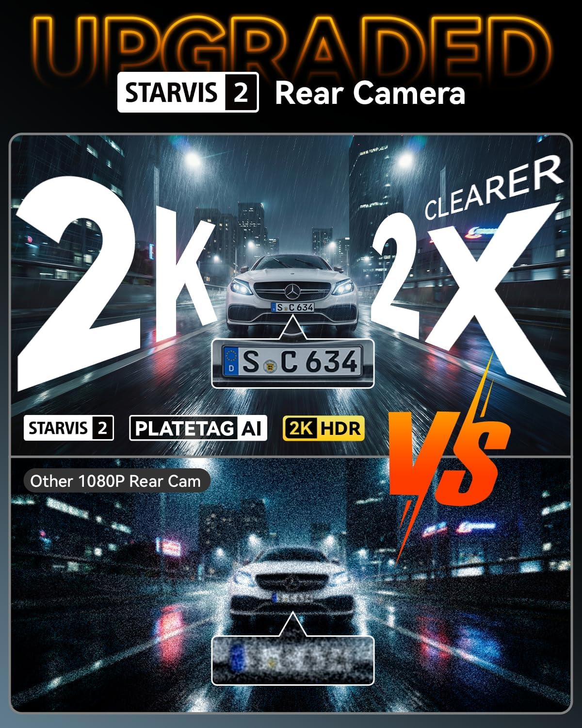IIWEY 4K Dash Cam 3 Channel, Triple STARVIS 2 Sensors (IMX678 Front, IMX675 Cabin & Rear), 4K+2K+1080P HDR, Night Vision 3.0, PlateTag AI for Plate Clarity, 5GHz WiFi, GPS, Parking Mode, 128GB Card In - Image 5