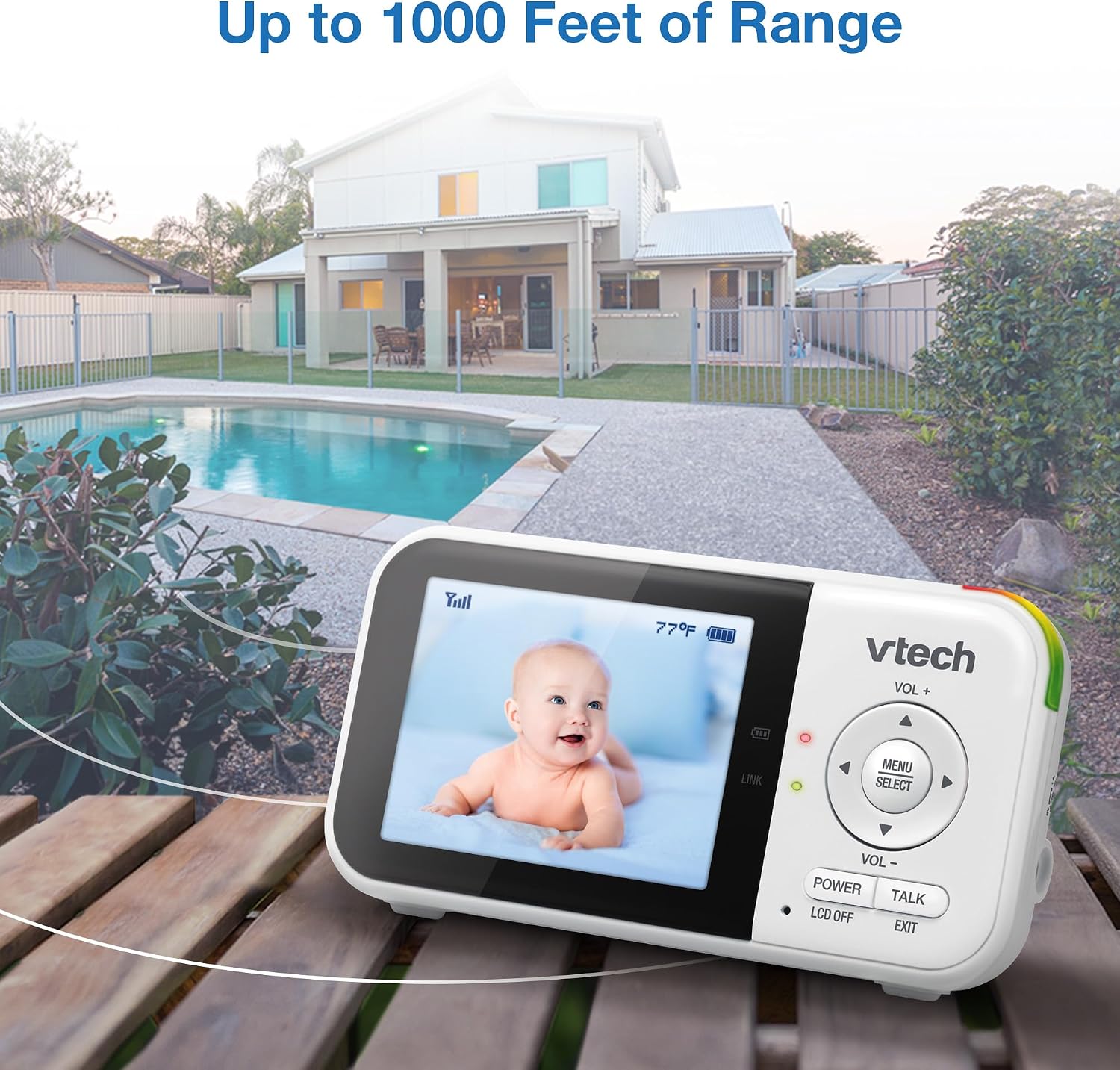 VTech Baby Monitor No WiFi – 19Hr Video Battery, 1000ft Range, Night Vision, Two-Way Talk, Temperature Sensor, Sound-Activated Screen, Lullabies | VM819 - Image 12