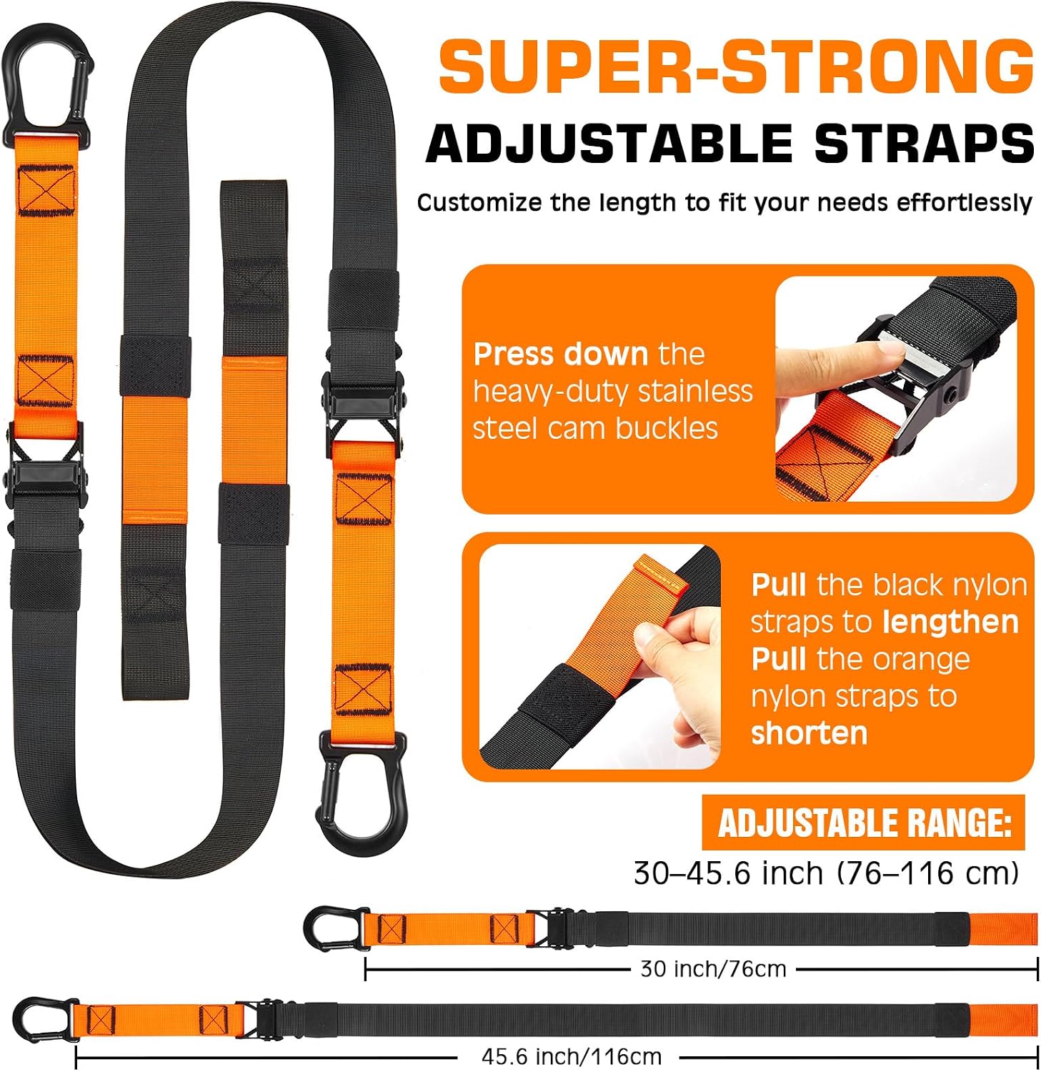 Home Resistance Training Kit, Suspension Trainer Straps with Adjustable Extension, Door Anchor, and Carry Bag – Strength Training Equipment for Full Body Bodyweight Workouts at Home or Outdoors - Image 3