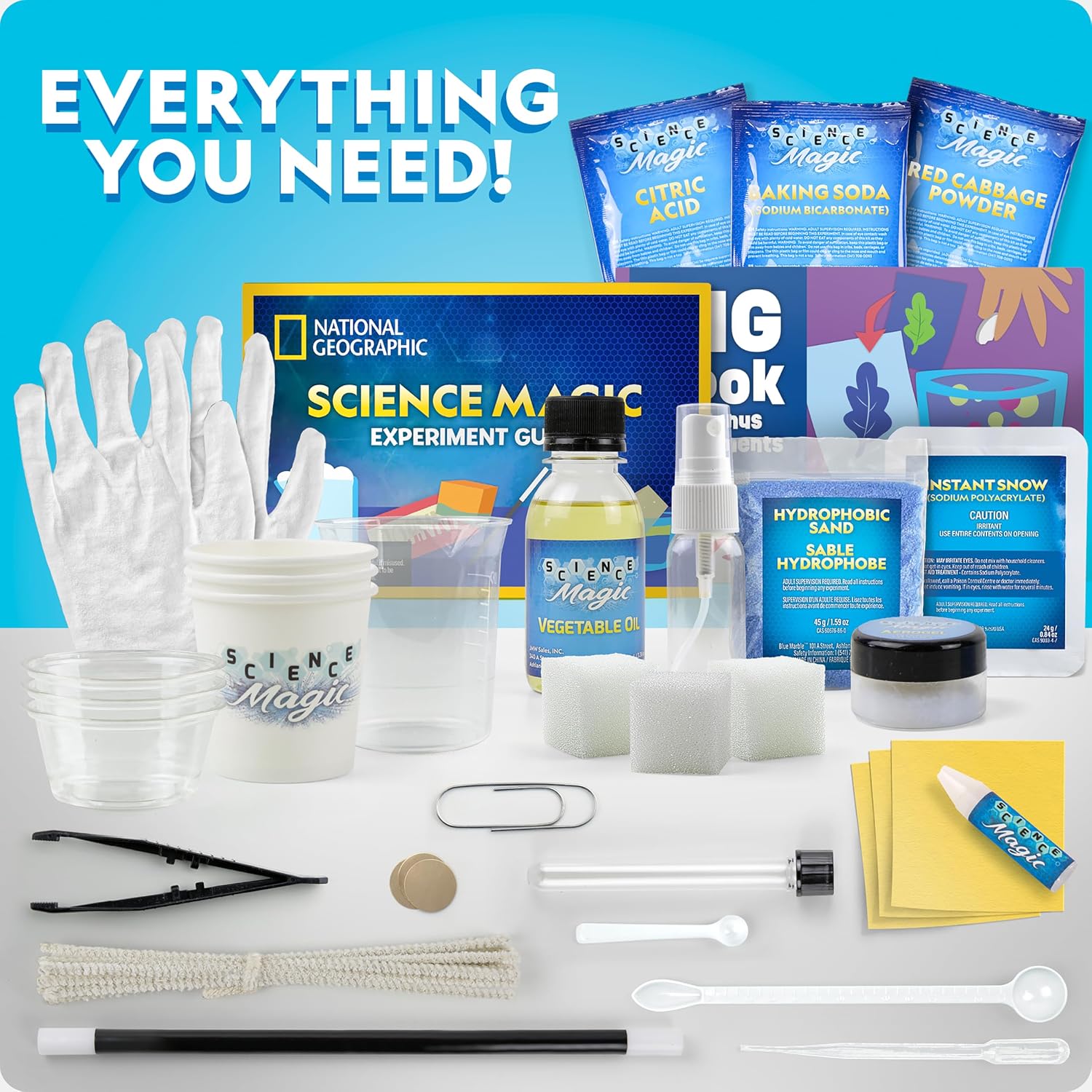 NATIONAL GEOGRAPHIC Science Magic Kit – Science Kit for Kids with 100+ Unique Experiments and Magic Tricks, Chemistry Set and STEM Project, A Great Gift for Boys and Girls (Amazon Exclusive) - Image 5
