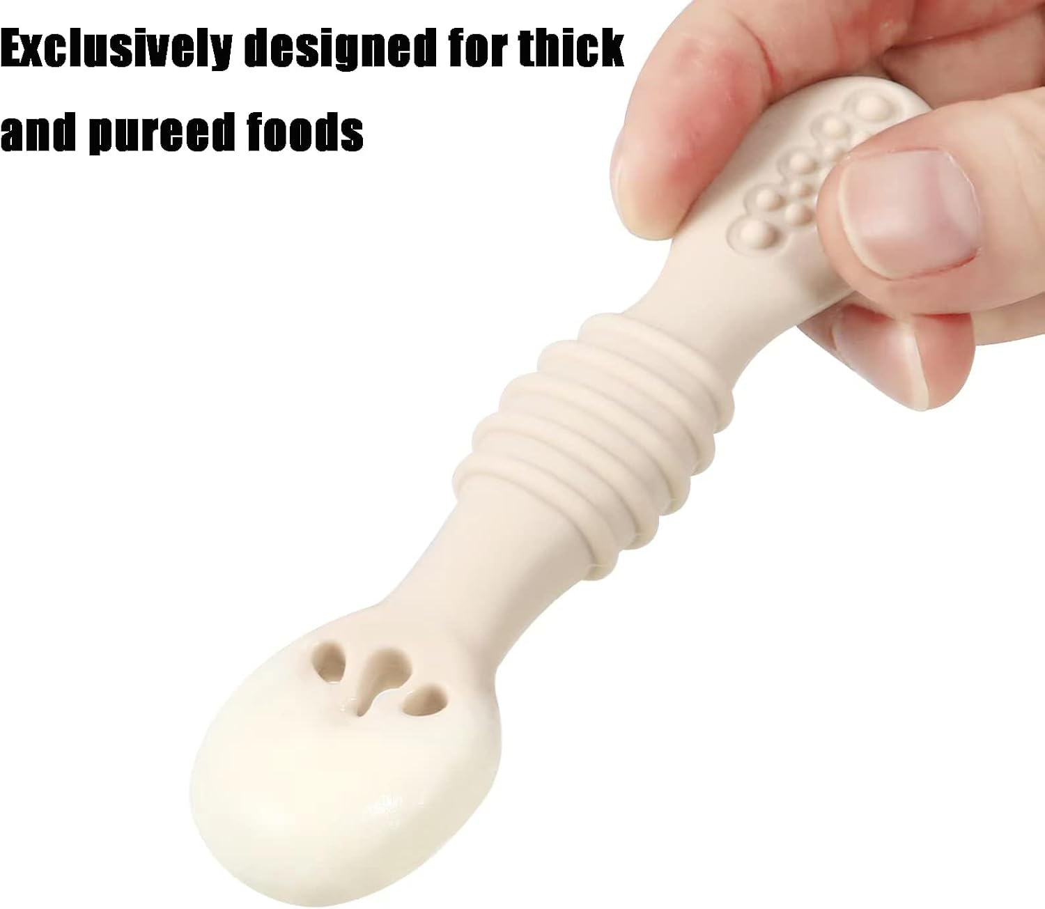 PandaEar 7 Pack Silicone Baby Feeding Spoon, Baby Led Weaning Supplies - Image 4