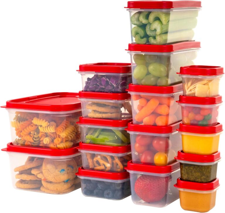 IRIS USA 34 PC Food Containers With Lids, Microwave/Dishwasher Safe