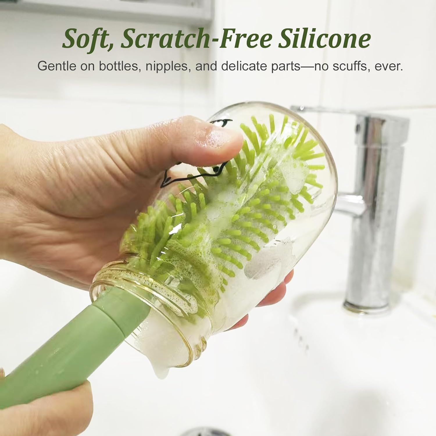 Travel Baby Bottle Cleaner Kit, 6-in-1 Brush Set for Bottles & Pumps - Image 3