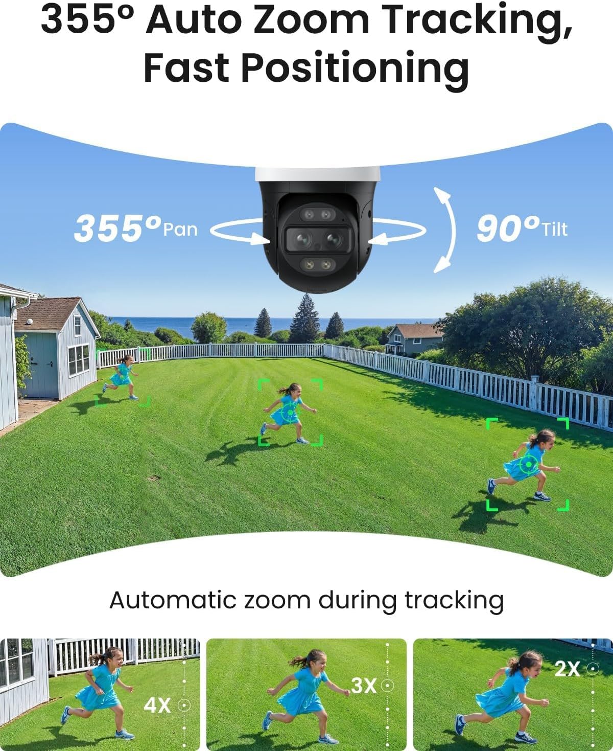 REOLINK TrackMix PoE Dual-Lens PTZ Security Camera 6X Hybrid Zoom Tracking - Image 3