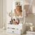 AFLUI Vanity Mirror with Lights, Desk Makeup Mirror, White