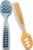 NumNum Baby Spoons Self Feeding 6 Months, 2-Pack Blue/Orange
