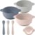 Eascrozn 3 Pack Baby Bowls with Suction and Baby Spoons, BPA Free