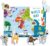 Dinomini Giant World Map Puzzle for Kids – with Interactive Standing Figures – Floor Puzzles for Kids Ages 3-5 – Preschool Learning Activities – Learning & Educational Toys