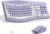 Wireless Keyboard and Mouse Combo Silent Ergonomic Curved Design for Office