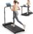 Walking Pad Treadmill for Home – Folding Treadmills with Handle Bar Portable Compact Fold up Indoor Foldable Handles Electric Walk Pads Small Spaces Mini Running Quiet Under Bed Office