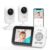 Simyke Upgrade Video Baby Monitor with 2 Cameras and Audio 2.8″ Screen,Night Vision,APP,Wireless,2-Way Talk,1200ft Long Range,Feeding Timer,Temperature Sensor,VOX/ECO,5 Lullabies,Portable,Easy Setup