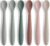 6-Piece Silicone Baby Feeding Spoons, First Stage Infant Spoons, Soft-Tip Easy on Gums I Baby Training Spoon | Infant Utensils Feeding Supplies, Dishwasher & Boil-proof