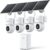 aosu D1 Max, 4-Cam Kit, 4K Solar Security Cameras System Wireless Outdoor