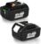 2 Pack 6.0Ah Replacement for 18V Battery BL1860B, Replacement Batteries Compatible with BL1820 1830B 1840B 1850B BL1815N, 18 Volt Lithium Cordless Tool Battery Packs