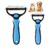 Dematting Comb for Dogs and Cats, Undercoat Rake Pet Brush for Long Hair, Deshedding Dog Brush Removes Tangles Knots and Loose Fur, Grooming Tool for Thick Coats (Blue M+L)