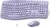 Wireless Keyboard and Mouse Combo, Quiet Ergonomic Curved Keys(Purple-A)
