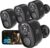 Rraycom 5G/2.4G Security Cameras Wireless Outdoor,4Pack Cameras System