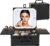 Relavel Makeup Bag with LED Mirror, Makeup Box Travel Train Case with Rechargeable Lighted Mirror & Adjustable Dividers, Cosmetic Brush Organizer Storage for Makeup Artists Gifts for Women and Girls
