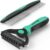 Docrok Pet Grooming Brush and Metal Comb Combo for Dogs & Cats, Green