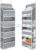 Yecaye 1 Pack Over the Door Organizer, 35.2lbs Load Toy Stuffed Animal Storage, Large Capacity Swing-proof Hanging Bathroom Organizers and Storage for Nursery Newborn Baby Essential Stuff Grey