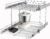 DINDON 2 Tier Pull Out Cabinet Organizer (14″ W X 18″ D), Double Tier Wire Basket Slide Out Shelf Storage for Kitchen Base Cabinet Organization ​for Kitchen, Pantry, Bathroom, Chrome