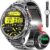 Military Smart Watches for Men, 1.7″ HD Smart Watch with Two Flashlights/1400mAh/110+ Sports Modes Fitness Tracker Watch, Waterproof Mens Smart Watch for Android Phones iPhone Compatible(2 Strap)