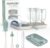 Momcozy 7-in-1 Baby Bottle Brush Set with Drying Rack, Green