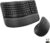 Logitech Wave Keys & Lift Vertical Mouse Ergonomic Wireless Combo, Graphite