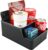 Car Storage Organizer Between Seats,Center Console Armrest Storage Box Back Seat Organizer with Small Compartment Car Interior Storage Box,Cup Holder Tray with Non-slip Mat(Black)