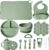 19 Pcs Silicone Baby Feeding Set Eating Essentials for Newborn