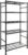 Sakugi Storage Shelves – 5 Tier Shelf Organizer, Heavy Duty Garage Shelving Unit with Leveling Feet, Stable Metal Shelves Organizer for Pantry, Kitchen and Closet, 33.0″ W x 12.6″ D x 72.0″ H, Black