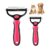Dematting Comb for Dogs and Cats, Undercoat Rake Pet Brush for Long Hair, Deshedding Dog Brush Removes Tangles Knots and Loose Fur, Grooming Tool for Thick Coats (Pink M+L)