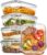 Vtopmart 5 Pack 35oz Glass Food Storage Containers with Lids, Grey