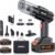 Car Vacuum Portable Cordless, 50000Pa High Power Brushless Motor, Rechargeable Handheld Vacuum with 2 Batteries & Charger, 6-in-1 Vacuum Cleaners for Home, Pet Hair & Keyboard, Ink Black