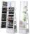 Nicetree 360° Swivel Jewelry Cabinet with Lights, Full Length Mirror, Lock