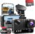Front 4K + Rear 4K Dual Dash Cam Front and Rear，Free 128GB Card
