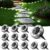 Peasur Mini Solar Ground Lights, 12 Pack Flat Solar Disc Lights Outdoor Waterproof, 2.3 Inch Small Solar Garden Lights Landscape Lighting for Outside Pathway Garden Yard Lawn Walkway,Cool White