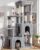 Globlazer Heavy Duty Cat Trees for Big Cats Maine Coon, F61, Light Grey