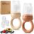 KeaBabies Baby Fruit Feeder 2pk, Silicone Baby Food Feeder (Terracotta)